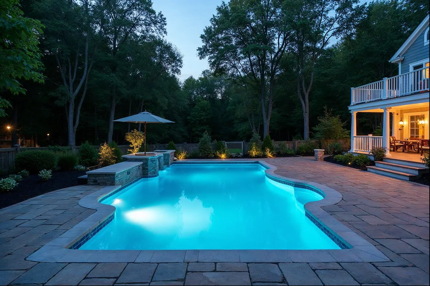 Pool coping and tile restoration detail on a Main Line pool remodel